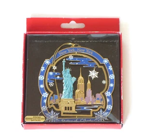 Nation’s Treasures New York Statue of Liberty Ornament #497, Gold Flashed Brass - Picture 1 of 5