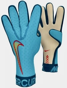 NIKE Mercurial Touch Elite Chlorine Blue GK Goalkeeper Gloves Mens Unisex Sz 6 - Picture 1 of 8