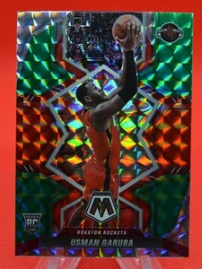 2021-22 Usman Garuba Panini Mosaic Choice Red Green ROOKIE Card #222 SSP ROCKETS - Foto 1 di 2