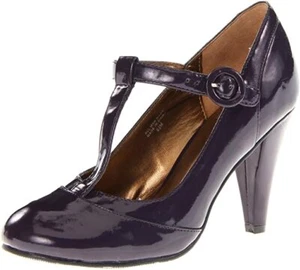 LAST PAIR Sexy Gabriella Rocha SHELBY Mary Janes 4" Pump 12 M Burgundy PU Patent - Picture 1 of 6