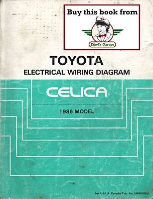 1986 Toyota Celica Factory OEM Shop Service Repair Wiring Diagram Manual - Image 1 of 2
