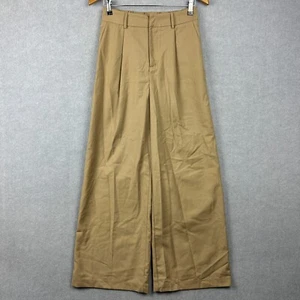 Commense Pants Womens Medium W28xL30 Brown Wide Leg Formal High Rise BNWT - Picture 1 of 11