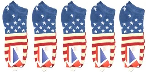 Patriotic American Flag Low Cut Socks Crew Socks Men and Women Socks - Picture 1 of 7