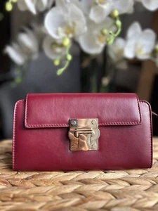 & OTHER STORIES Purse Leather Wallet Burgundy - Picture 1 of 7