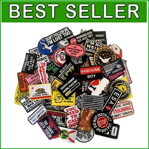 50-Piece Tactical Morale Patch Bundle - Unique Embroidered Designs for Gear - Picture 1 of 6