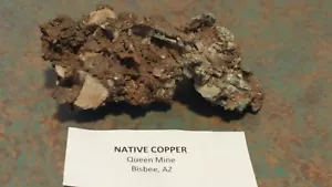 Natürliche einheimische Kupferprobe Queen Mine, Bisbee, Arizona 230 Gramm - Bild 1 von 6