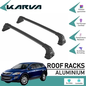 Roof Rack Cross Bars Cross Black 2 Pcs. for Mazda CX-9 2007-2015 - Picture 1 of 12