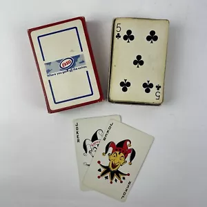 Carte da gioco vintage pubblicitarie stazione di servizio ESSO 52 + 2 jolly - Foto 1 di 6