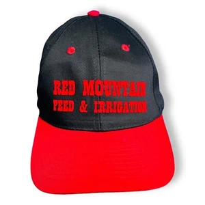 Red Mountain Feed & Irrigation Black Red Ball Cap Hat Snapback Otto - Picture 1 of 8