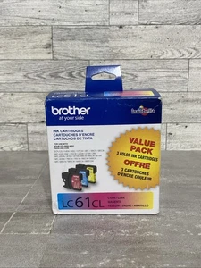 Original Brother LC61CL Standard-Tinte Cyan/Magenta/Gelb Ablaufdatum 10/2022 - Bild 1 von 9