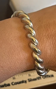 Sterlingsilber San Marco Makaro Gliederarmband 7,5" ITALIEN flache Tope 20,4 gm - Bild 1 von 7