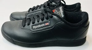 Zapatillas deportivas Reebok Classic Princess negras con cordones para mujer 7344 talla 7,5 ligeramente usadas - Imagen 1 de 8