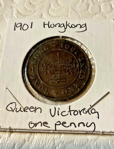 1901 Hong Kong One Cent Coin – Queen Victoria – Colonial Bronze Issue - Picture 1 of 2