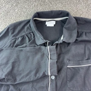 Boll & Branch Damen Langarm Bio Baumwolle Schlafshirt anthrazit grau bequem - Bild 1 von 11