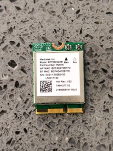 Mediatek MT7922A22M M.2 Key-E WiFi 6E Wireless Module & Bluetooth - Afbeelding 1 van 2