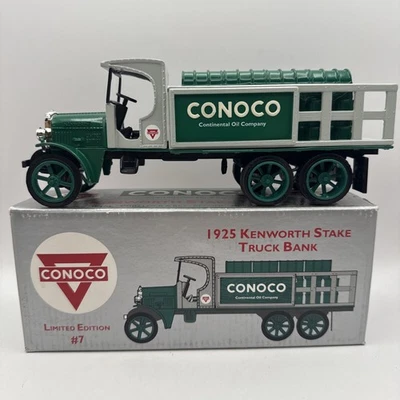 1993 Ertl Conoco 1925 Kenworth Stake Truck Bank Limited Edition #7 W/ Box VTG - Image 1 of 4