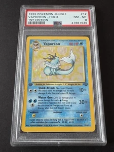 Vaporeon - Jungle - PSA 8 - HOLO 1st Edition 1999 English - Foto 1 di 3