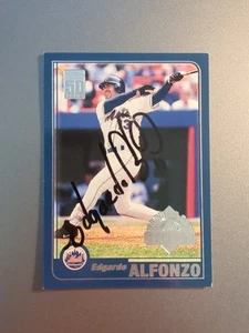 Edgardo Alfonzo Signed Autographed 2001 Topps Opening Day Card MLB Baseball Mets - Picture 1 of 1