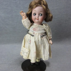 Gebrüder Heubach German Bisque Googly Eye Doll 9578 Compo Body 7" Painted Lashes - Bild 1 von 16
