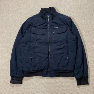 Tommy Hilfiger Puffer Jacke Herren Medium Schwarz Bomber Steppmantel - Bild 1 von 13