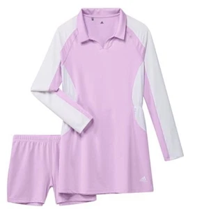 NWT Adidas Girls Long Sleeve Dress With Shorts Purple XL - Picture 1 of 11
