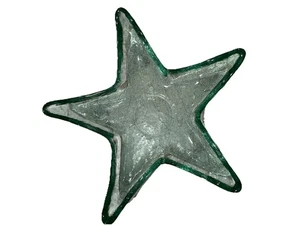 Art Glass Star Dish Candy Trinket Jewelry Starfish Coastal Beach House Decor 10” - Picture 1 of 5