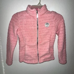 Gerry Girls Size M 10/12 Pink Full Zip Sweater With Pockets - Picture 1 of 6