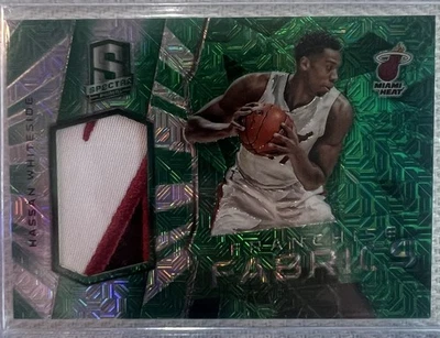 Hassan Whiteside 2015-16 Spectra Franchise Fabrics Green Prizm Patch 1/5 - Image 1 of 2