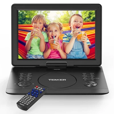 TENKER 16.9" Portable DVD Players 14" HD Swivel Screen 6Hrs Rechargeable Battery - Image 1 of 4