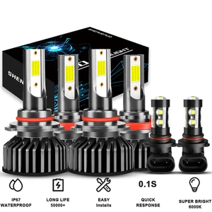 For Honda Civic 2006-2015 LED Headlight High+Low & Fog Light Bulbs Kit white A+ - Picture 1 of 20