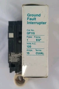 Siemens ITE QF115 15A Interruttore guasto a terra 1 polo 120 V GFCI telaio EQ - Foto 1 di 7