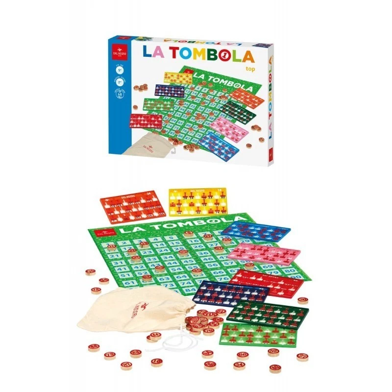 Dal Negro - La Tombola Top - con 48 Cartelle e Numeri in Legno - Immagine 1 di 1