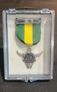 Prendedor de cinta medalla premio BSA DUTY TO GOD de colección Sacerdocio Aarónico mormón/SUD, esterlina - Imagen 1 de 9