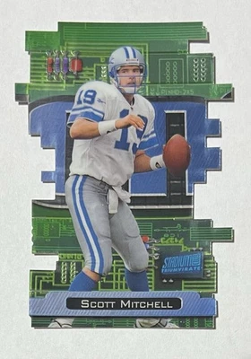 Scott Mitchell 1998 Topps Stadium Club TRIUMVIRATE LUMINOUS Die Cut Card #T2B - Image 1 of 2