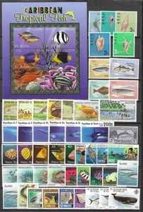 Wold Collection Fauna Wildlife Marinelife Fisch Fish compl sets, MS + SS MNH - Picture 1 of 2