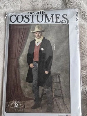 McCall's M8400 Men's Costume Size 44-52 Western Sheriff Coat Vest Bandana Uncut  - Image 1 of 2