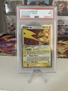 Pokemon TCG - 2004 Raichu ex EX Emerald Ultra Rare #97 PSA 9 Mint - SWIRL!! - Picture 1 of 6