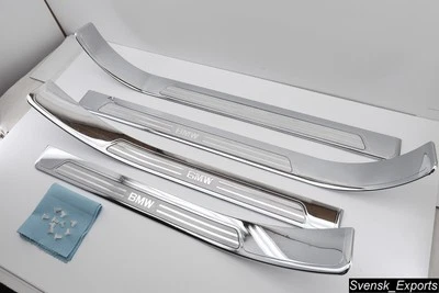 BMW E38 95-01 740iL 750iL Highline Chrome *XCLNT COND* Door Sill Edge Entry Trim Foto 1 de 3