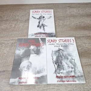 Scary Stories To Tell In The Dark Set 1,2,3 Books Kids Gift Spooky Childrens - Picture 1 of 2