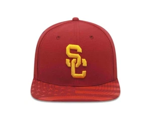 NWT Authentic New Era NCAA USC Trojans Maroon Flag 4th of July Gray Snapback Cap - Picture 1 of 3