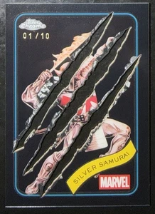SILVER SAMURAI /10 BLACK CLAWED 2025 Topps Chrome Marvel 1/10 ALPHA - Picture 1 of 2