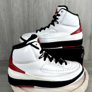 Nike Air Jordan 2 Retro Chicago White Red GS 5.5Y DX2454-106 Sneakers 2022 OG - Picture 1 of 9
