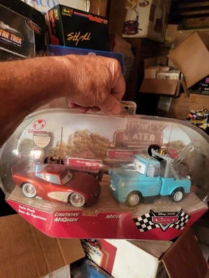 Disney Store Exclusive CARS Movie 6" Talking MATER & Lightning McQueen 2006 Rare - Image 1 of 3