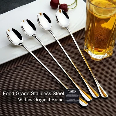Soup spoon Spoon 19.5*2.8cm Coffee Desserts 6PCS Stew Cereal Tableware - Image 1 of 4