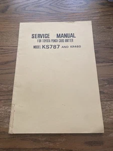 TOYOTA KS787 - KR460  Knitting Machine Service Manual - Bild 1 von 3