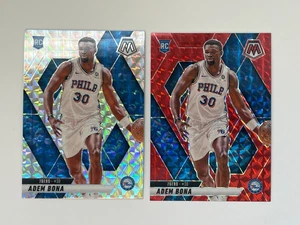 2024-25 Panini Mosaic Adem Bona Prizm RC 2 Lot: Silver Mosaic, Red Mosaic (DW) - Bild 1 von 2