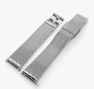 Miltat 22mm Quick Release Milanese Mesh Watch Band Stainless Steel Tapered Styl - Picture 1 of 6