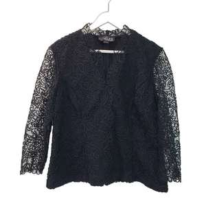 Alex Evenings Floral Embroidered Special Occasion Top Size Large - Picture 1 of 7
