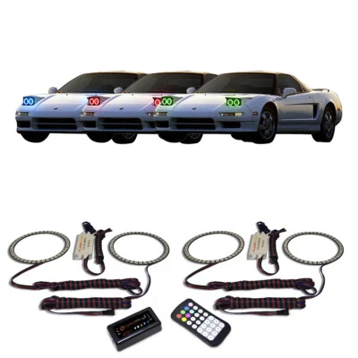 RGB 多色蓝牙车头灯光环套件适用于讴歌 NSX 91-01 — 第 1/4 张图片