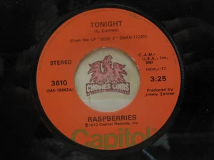 Raspberries – Tonight / Hard To Get Over A Heartbreak, 45 RPM EX (16M) - Picture 1 of 2